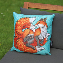 Load image into Gallery viewer, Red Kitsune Cushion Cover Only
