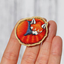 Load image into Gallery viewer, Red Panda Wooden Pin
