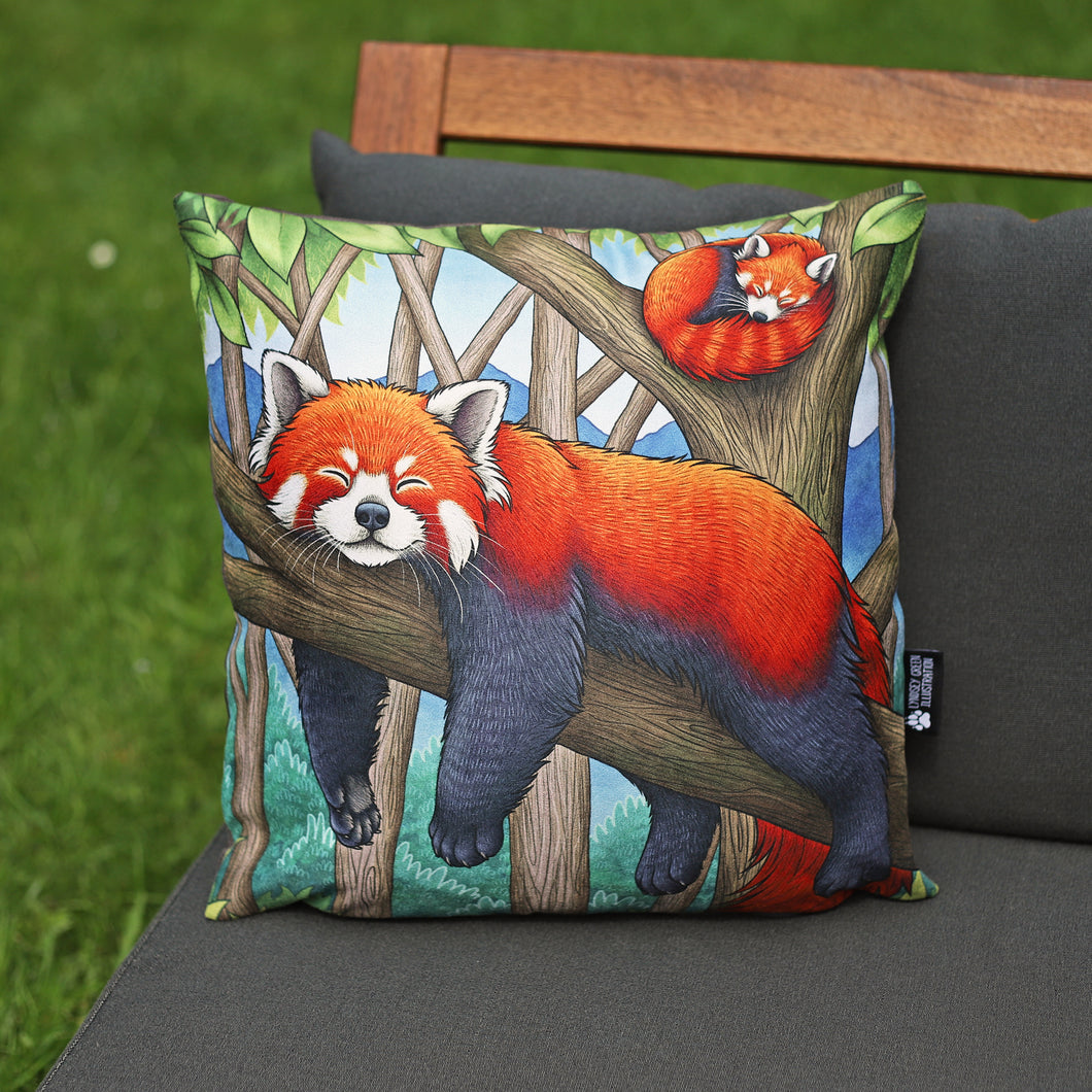 Red Pandas Throw Pillow