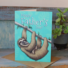 Load image into Gallery viewer, Sloths Happy Father&#39;s Day Card
