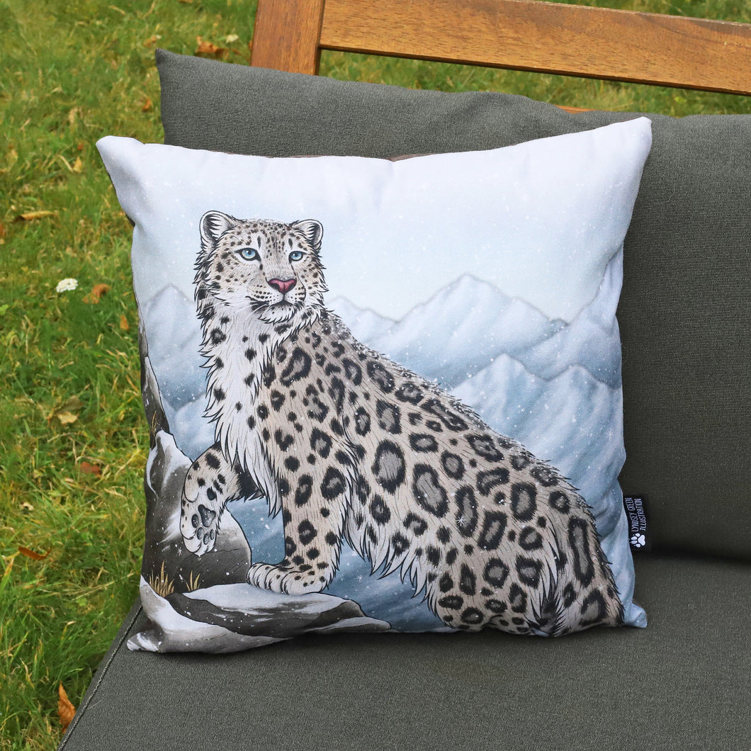 Snow Leopard Throw Pillow