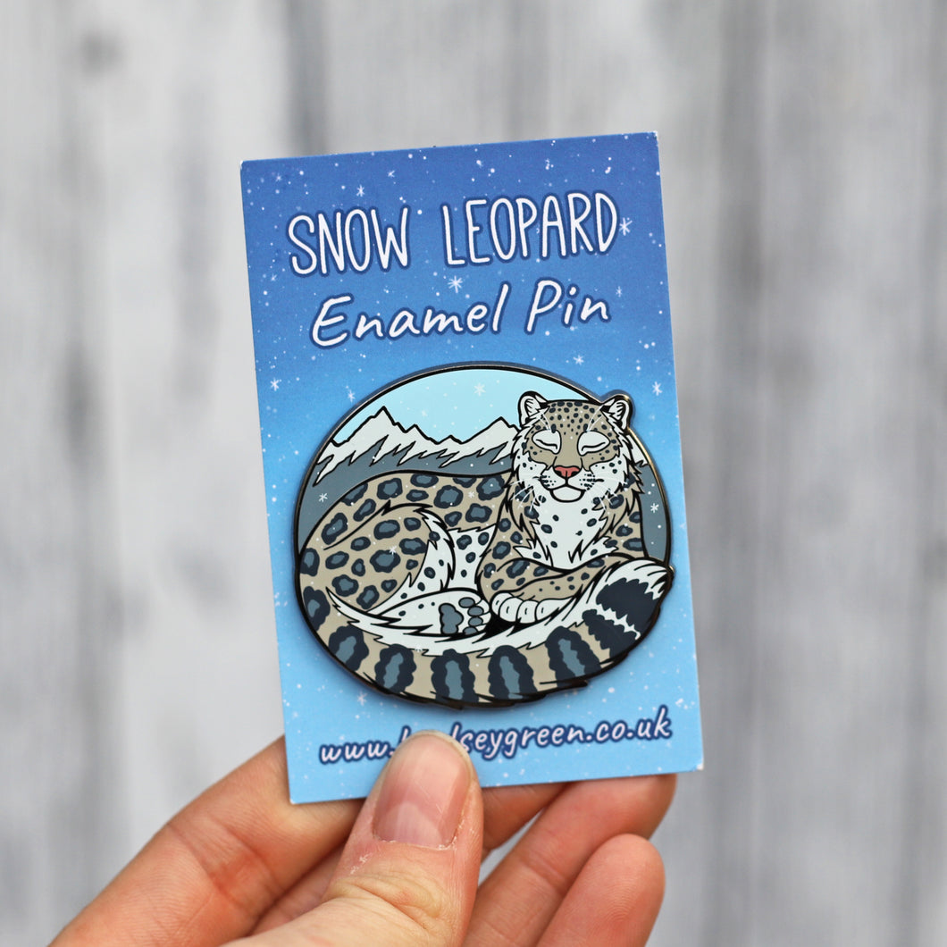 Snow Leopard Hard Enamel Pin