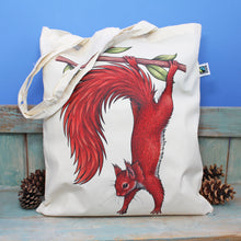 Load image into Gallery viewer, Red Squirrel Eco Tote Bag ~ Organic &amp; Fairtrade Cotton
