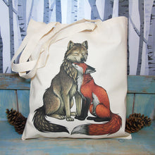 Load image into Gallery viewer, Wolf and Fox Eco Tote Bag ~ Organic &amp; Fairtrade Cotton
