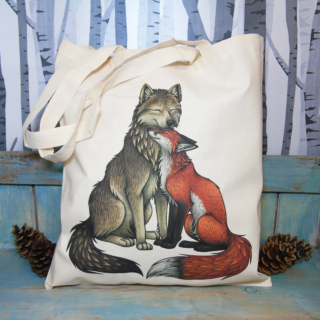 Wolf and Fox Eco Tote Bag ~ Organic & Fairtrade Cotton
