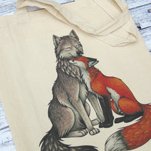 Load image into Gallery viewer, Wolf and Fox Eco Gusseted Tote Bag
