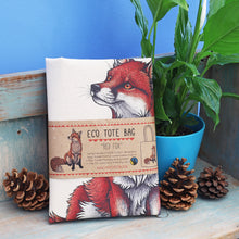 Load image into Gallery viewer, Red Fox Eco Tote Bag ~ Organic &amp; Fairtrade Cotton
