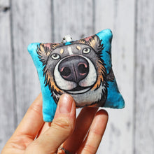 Load image into Gallery viewer, Squeaky Snoots ~ Border Collie Plush Pillow Keyring
