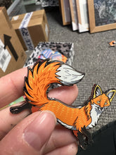Load image into Gallery viewer, *Seconds Sale* Red Fox Kitsune Hard Enamel Pin
