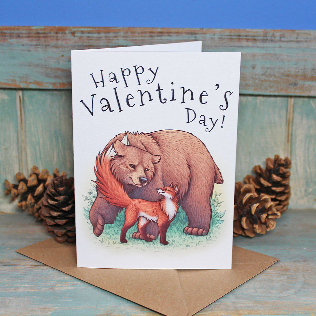 Bear & Fox Valentine's Card