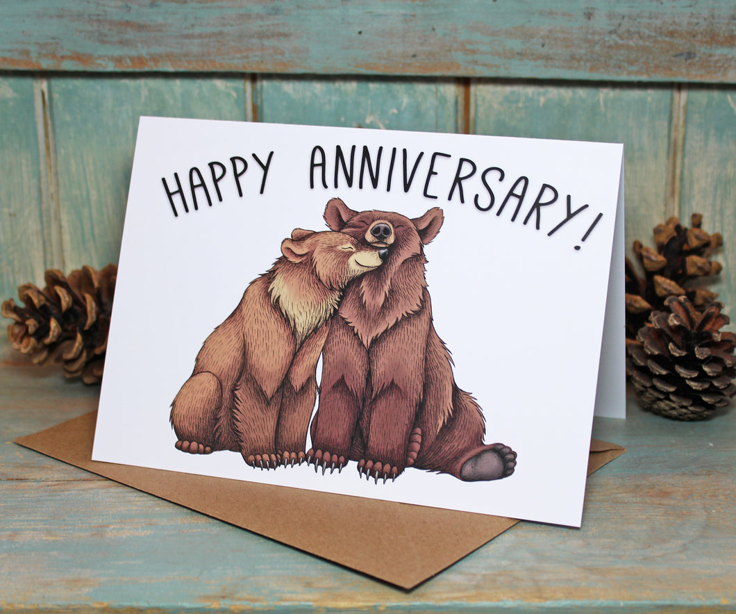 Bear Couple Anniversary Card