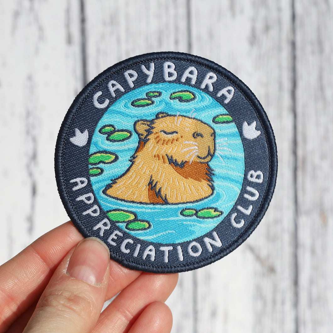 Capybara Appreciation Club Iron On Patch