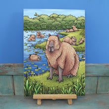 Load image into Gallery viewer, Capybara A3 Giclée Print
