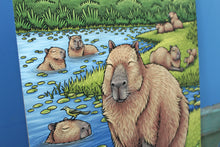 Load image into Gallery viewer, Capybara A3 Giclée Print
