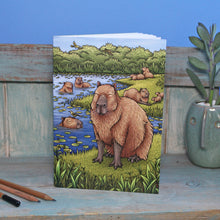 Load image into Gallery viewer, Capybara Illustration Notebook
