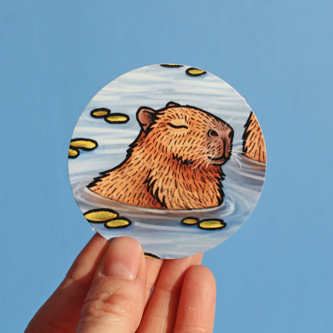 Capybara Paper Sticker