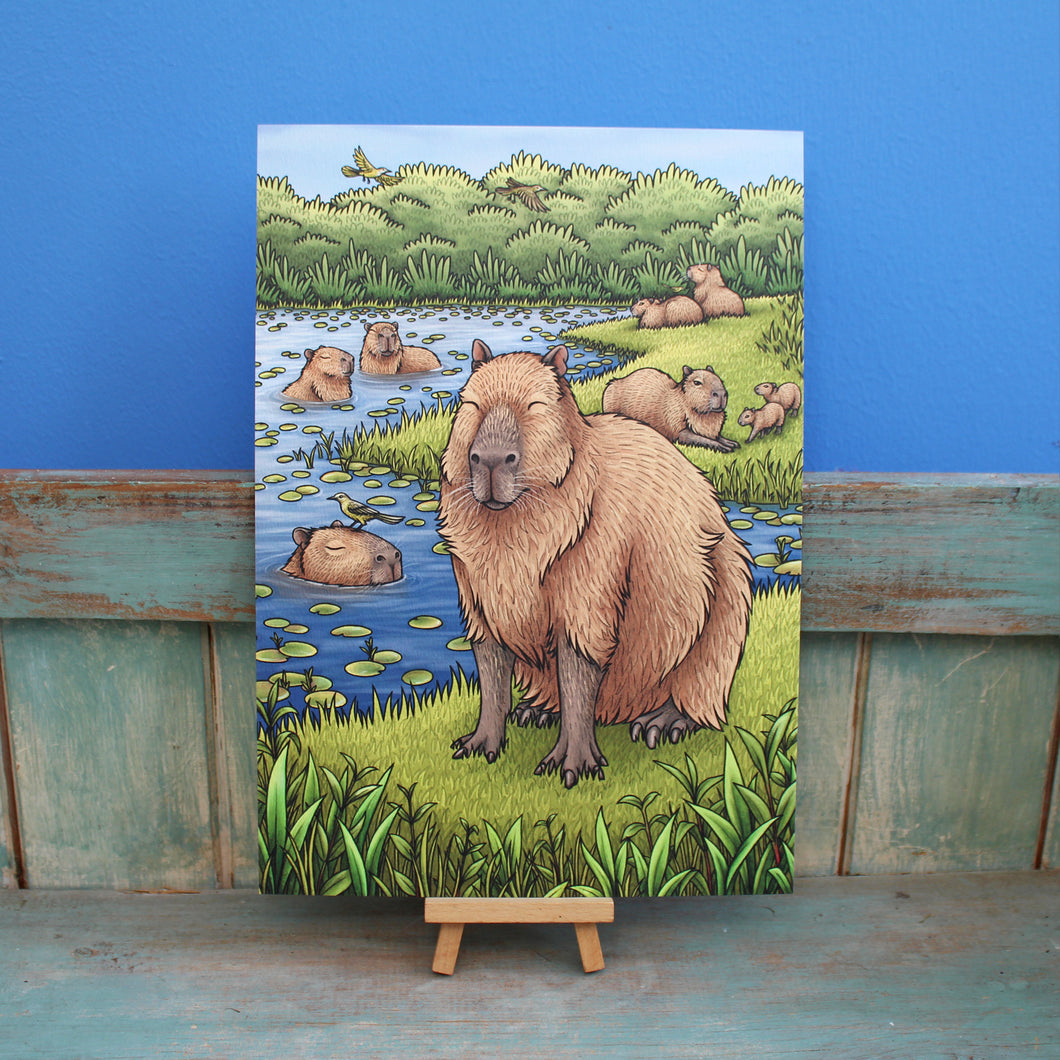 Capybaras A4 Print