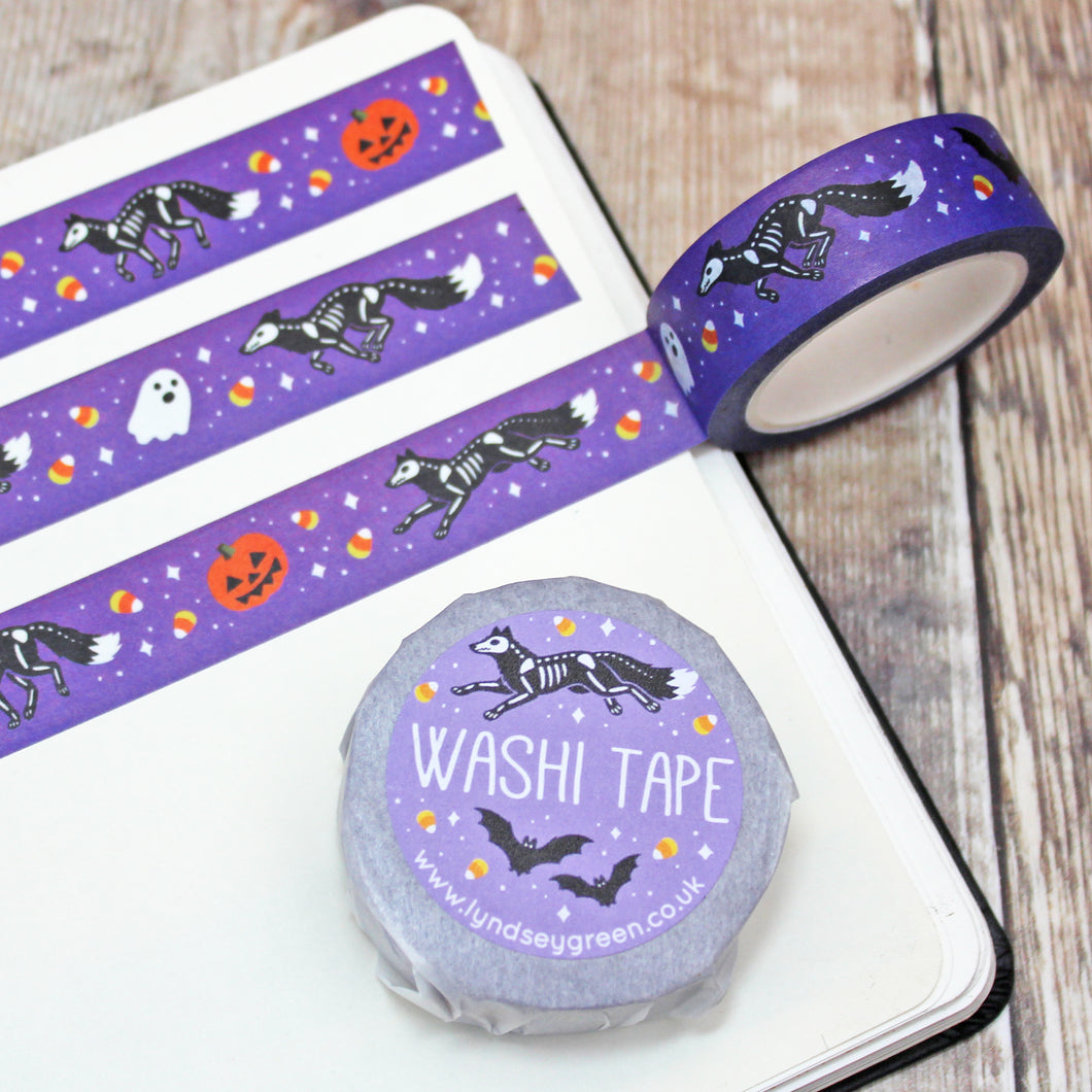 Spooky Fox Halloween Washi Tape
