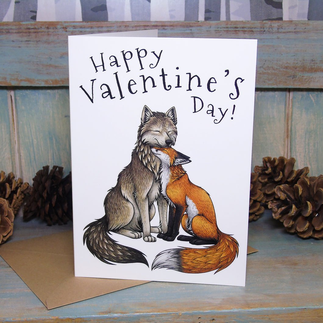 Wolf & Fox Valentine's Card