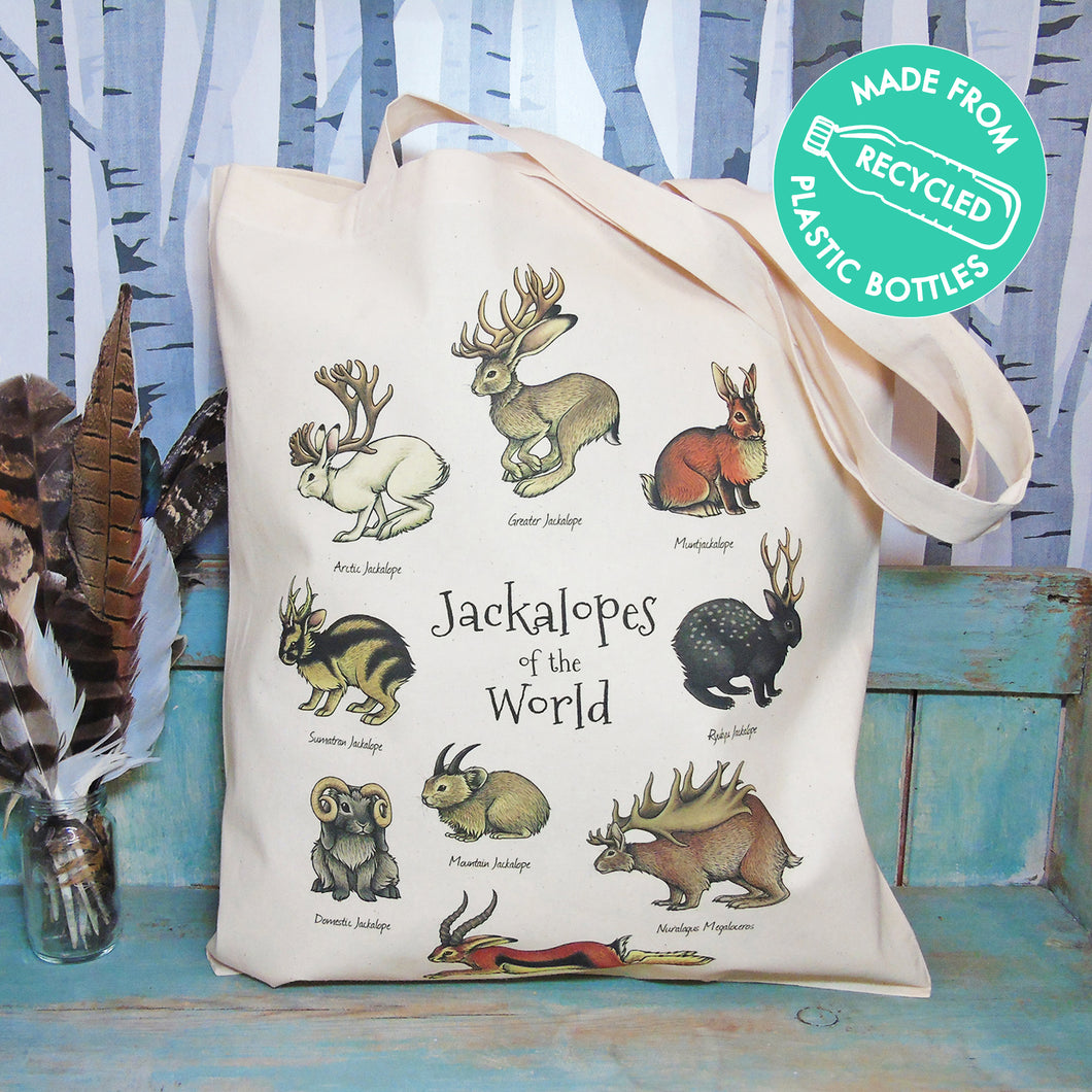Jackalopes of the World Eco Tote Bag ~ Made from Recycled Plastic!