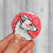 Load image into Gallery viewer, White Kitsune Badge
