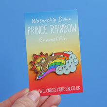Load image into Gallery viewer, Prince Rainbow Enamel Pin + £2 Donation to MindOut
