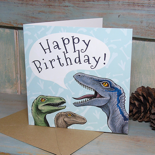 Velociraptors Birthday Card