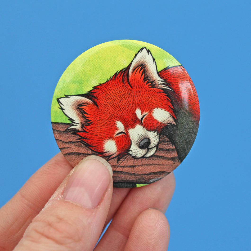 Sleepy Red Panda Badge