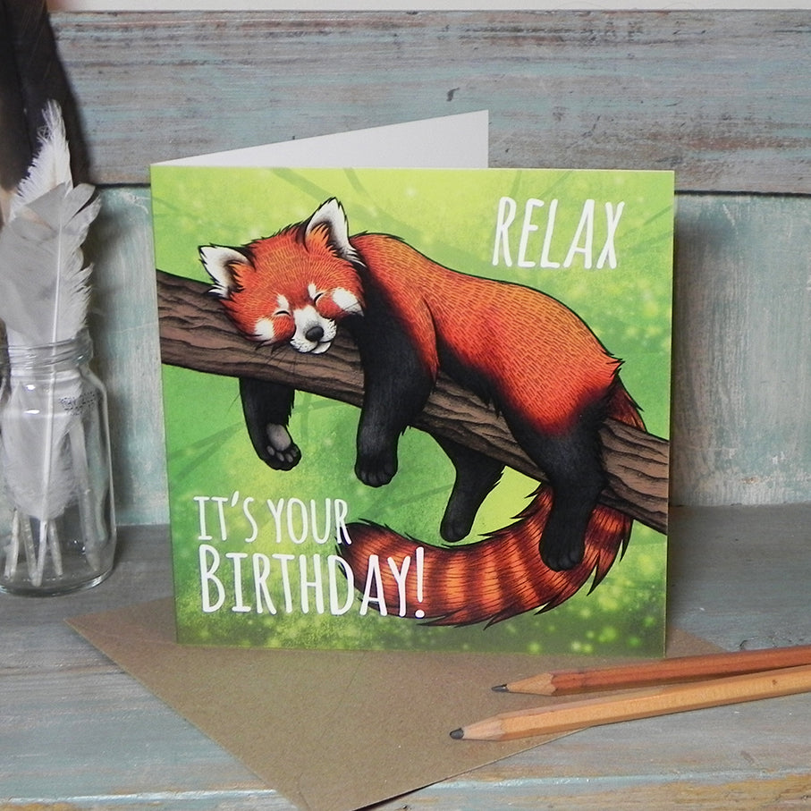 Red Panda Birthday Card