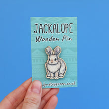 Load image into Gallery viewer, Jackalope Wooden Pin
