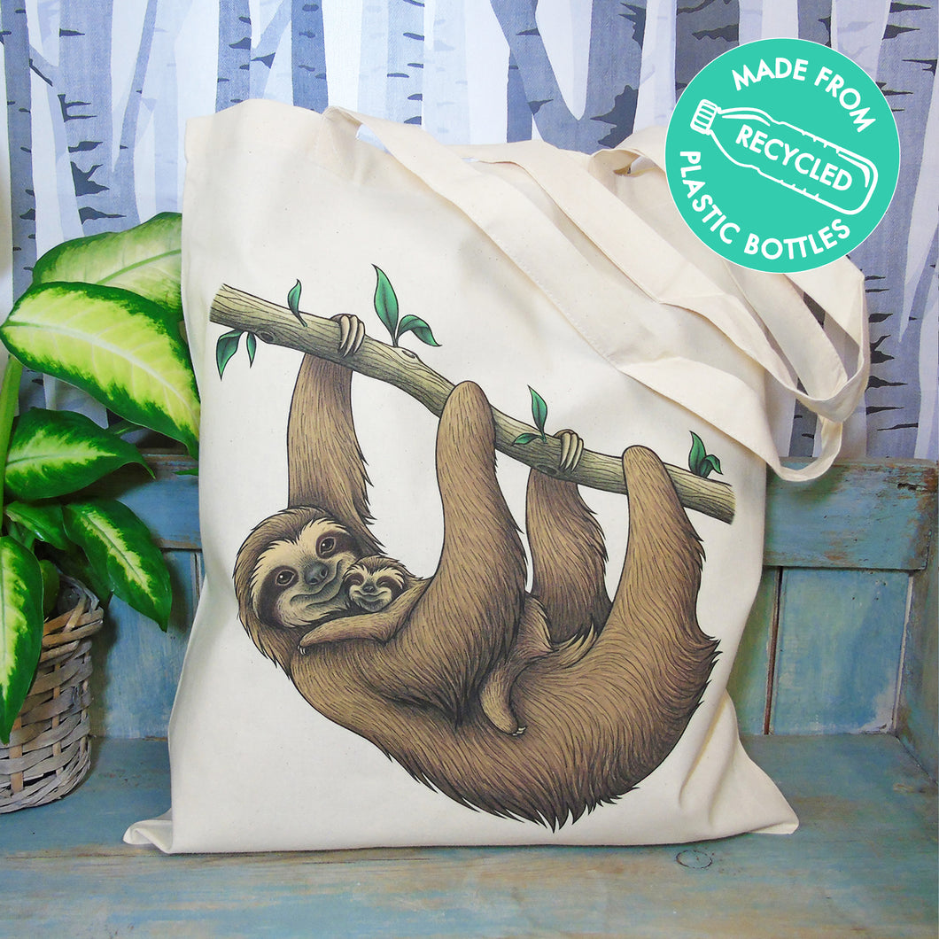Sloths Tote Bag ~ Made from Recycled Plastic!