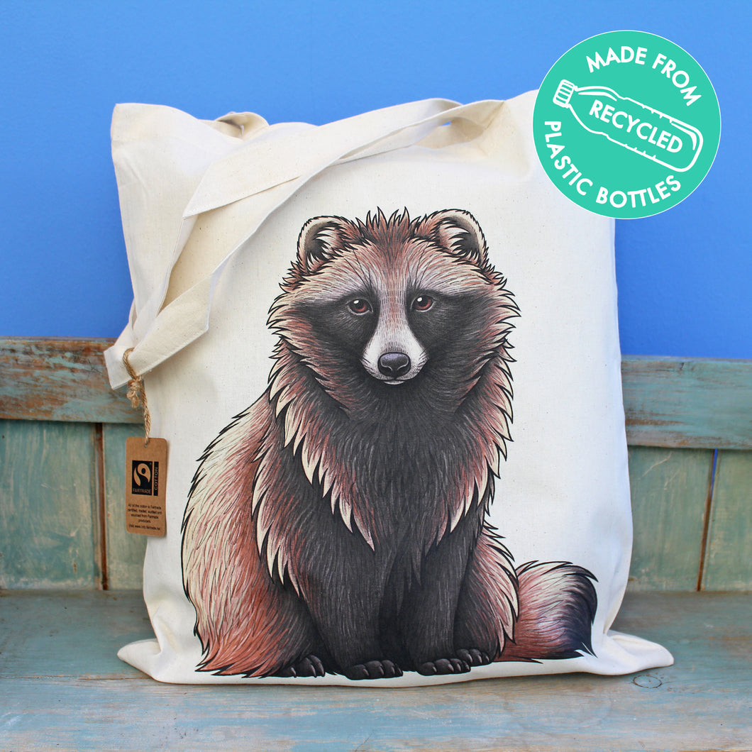 Tanuki Tote Bag ~ Made from Recycled Plastic!