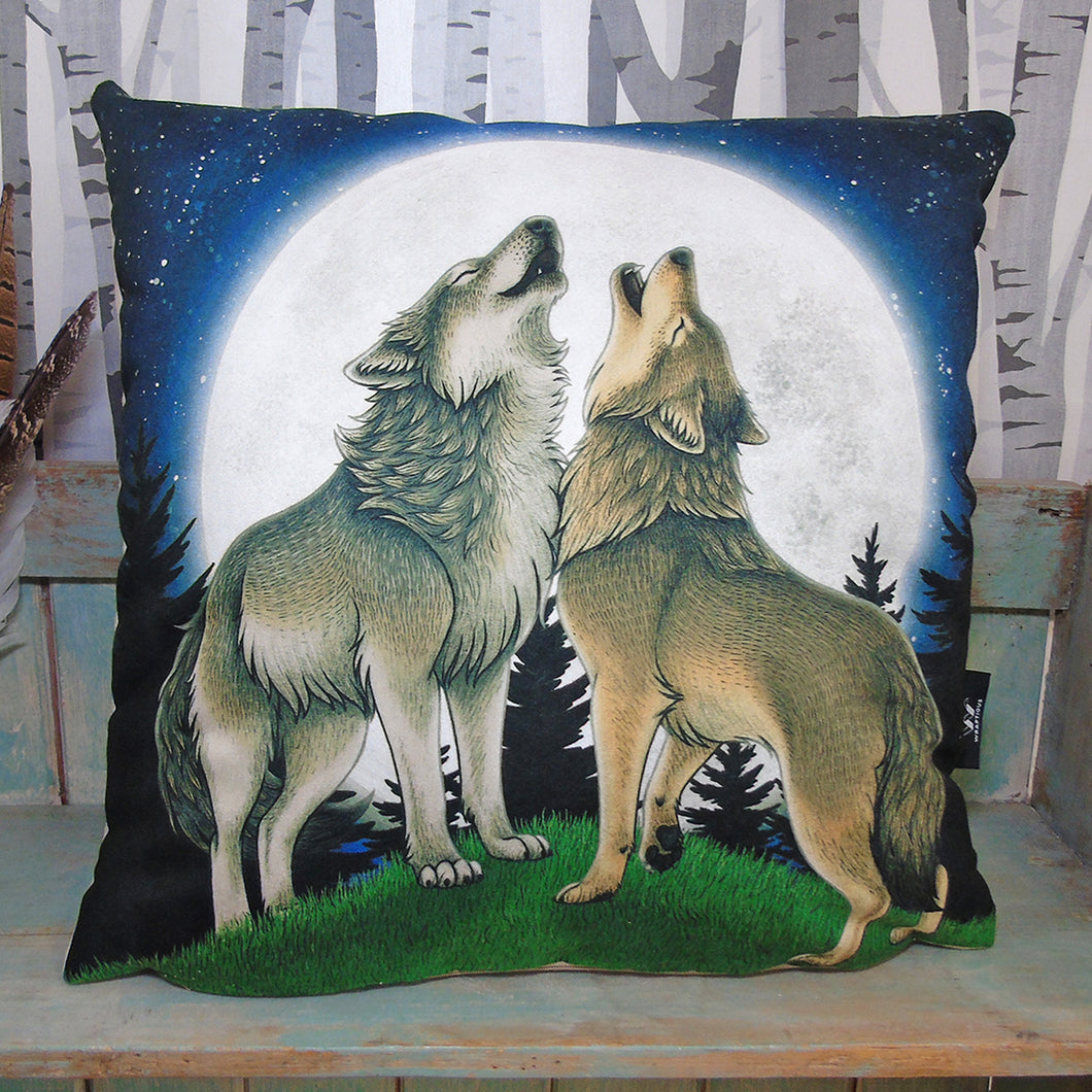 Wolf Song Throw Pillow