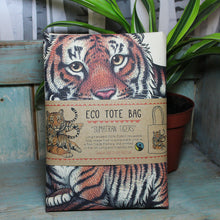Load image into Gallery viewer, Sumatran Tiger &amp; Cub Tote Bag ~ Organic &amp; Fairtrade Cotton
