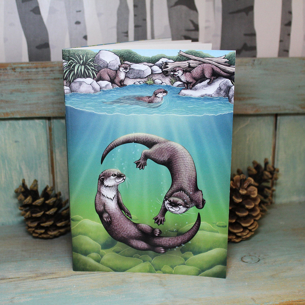 Otters Illustration Notebook