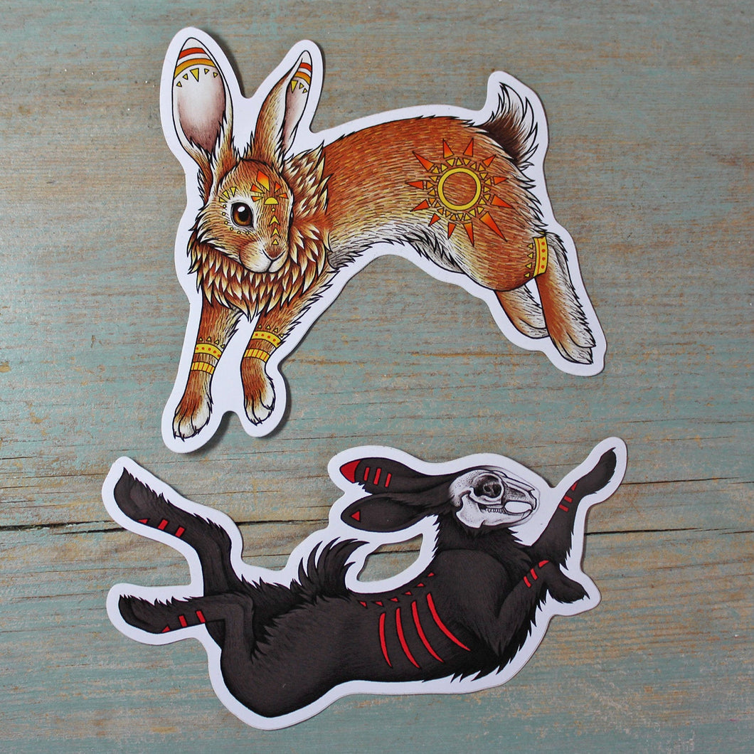El-ahrairah & The Black Rabbit of Inlé ~ Set of 2 Stickers