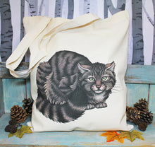 Load image into Gallery viewer, Scottish Wildcat Tote Bag ~ Organic &amp; Fairtrade Cotton
