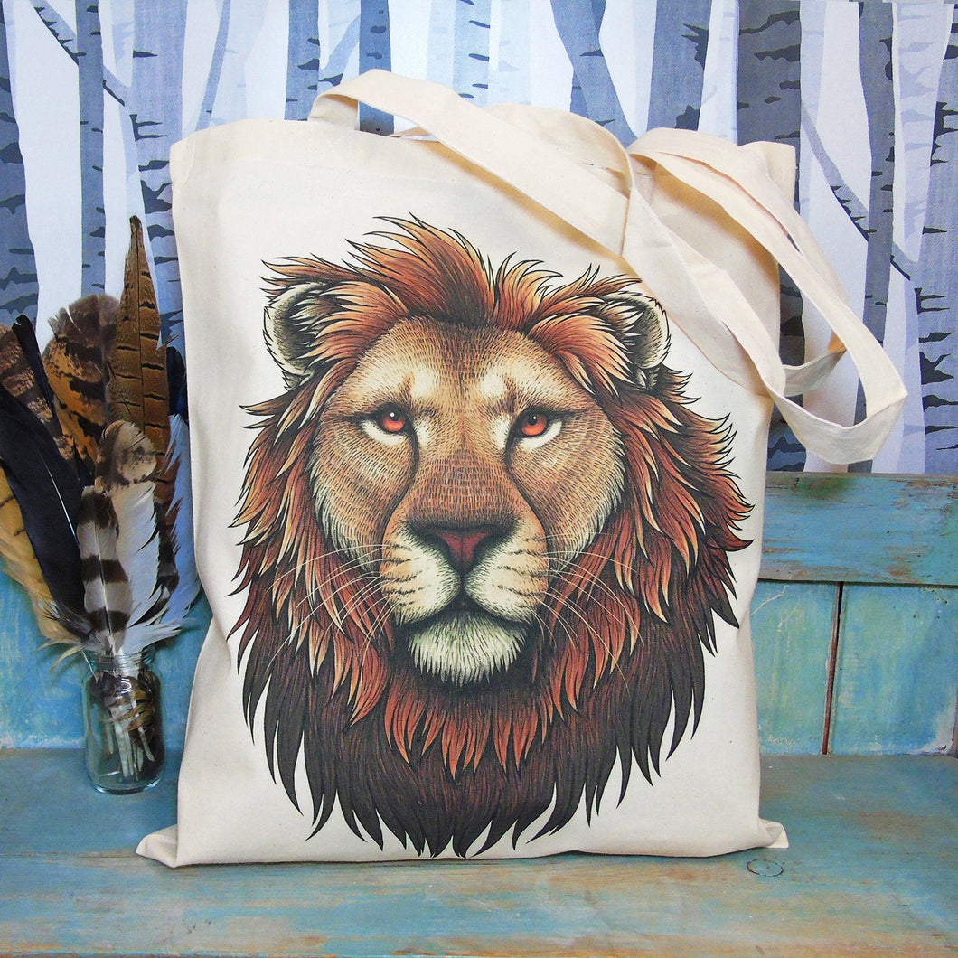 Lion Tote Bag ~ Organic & Fairtrade Cotton