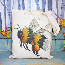 Load image into Gallery viewer, Bumblebee Tote Bag ~ Organic &amp; Fairtrade Cotton
