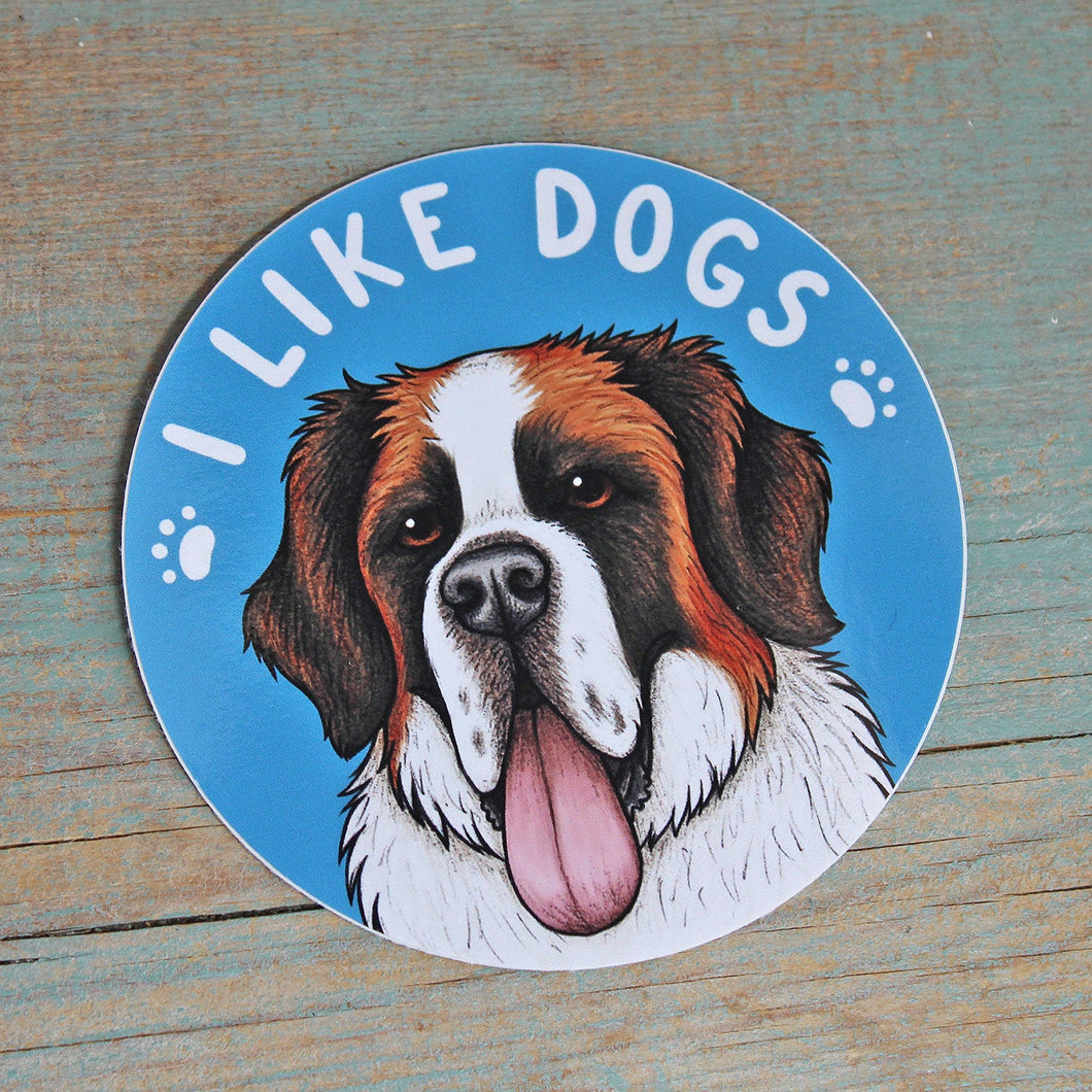 I Like Dogs Vinyl Sticker