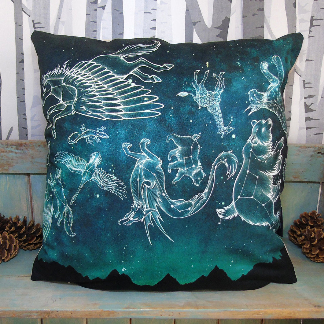 Midnight Menagerie Throw Pillow