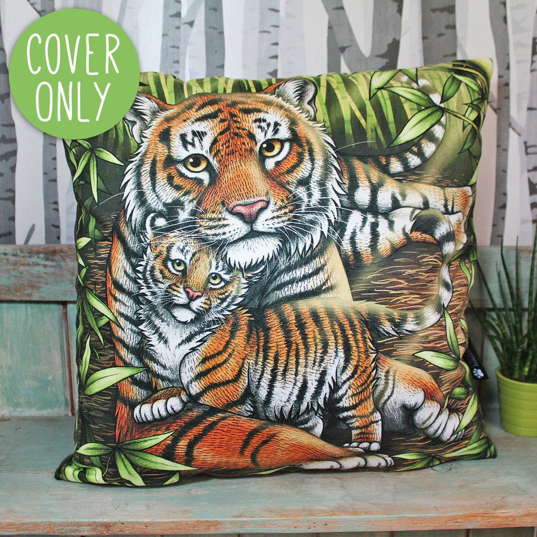 Sumatran Tiger & Cub Cushion Cover Only