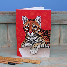 Load image into Gallery viewer, Ocelot Illustration Notebook
