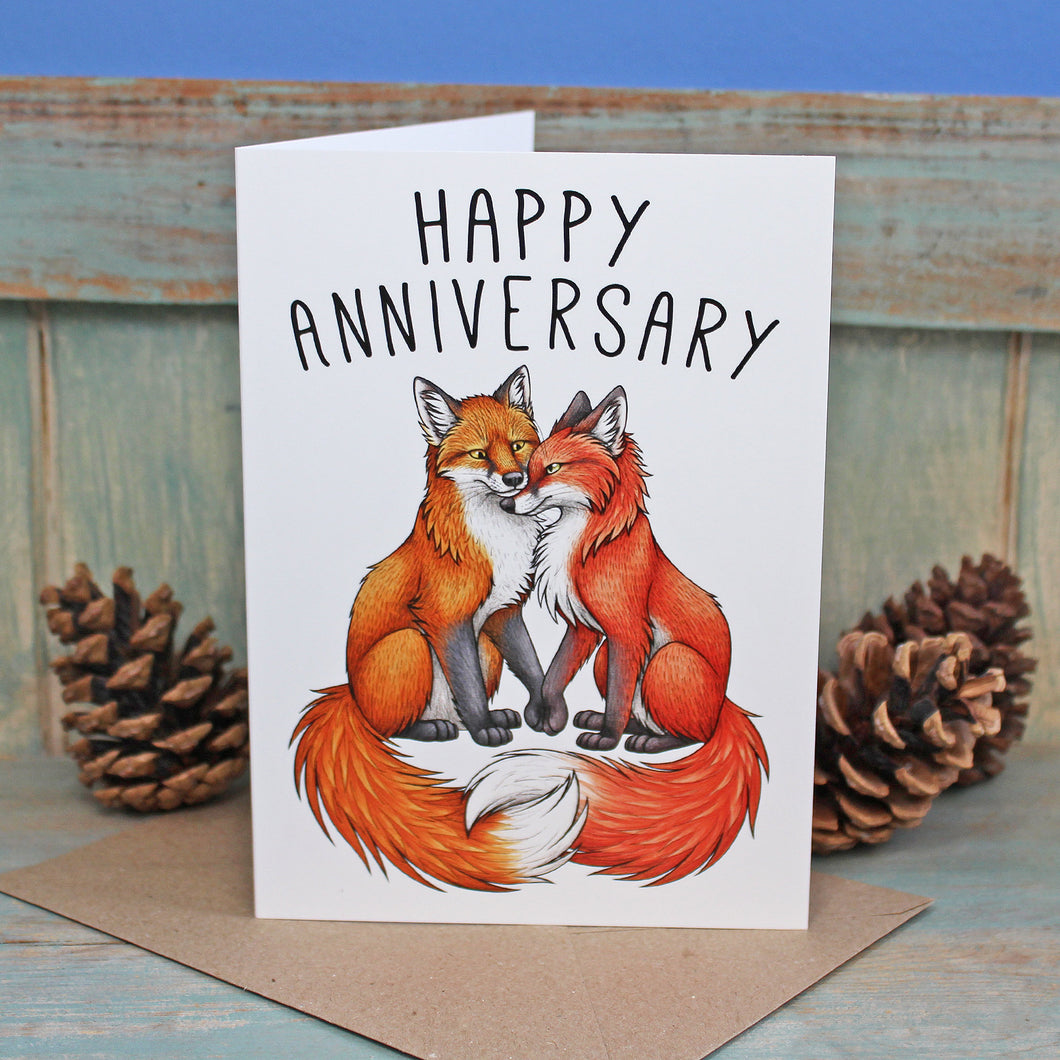Fox & Vixen Anniversary Card