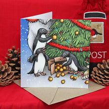 Load image into Gallery viewer, Having A Wild Christmas ~ Penguins Christmas Card

