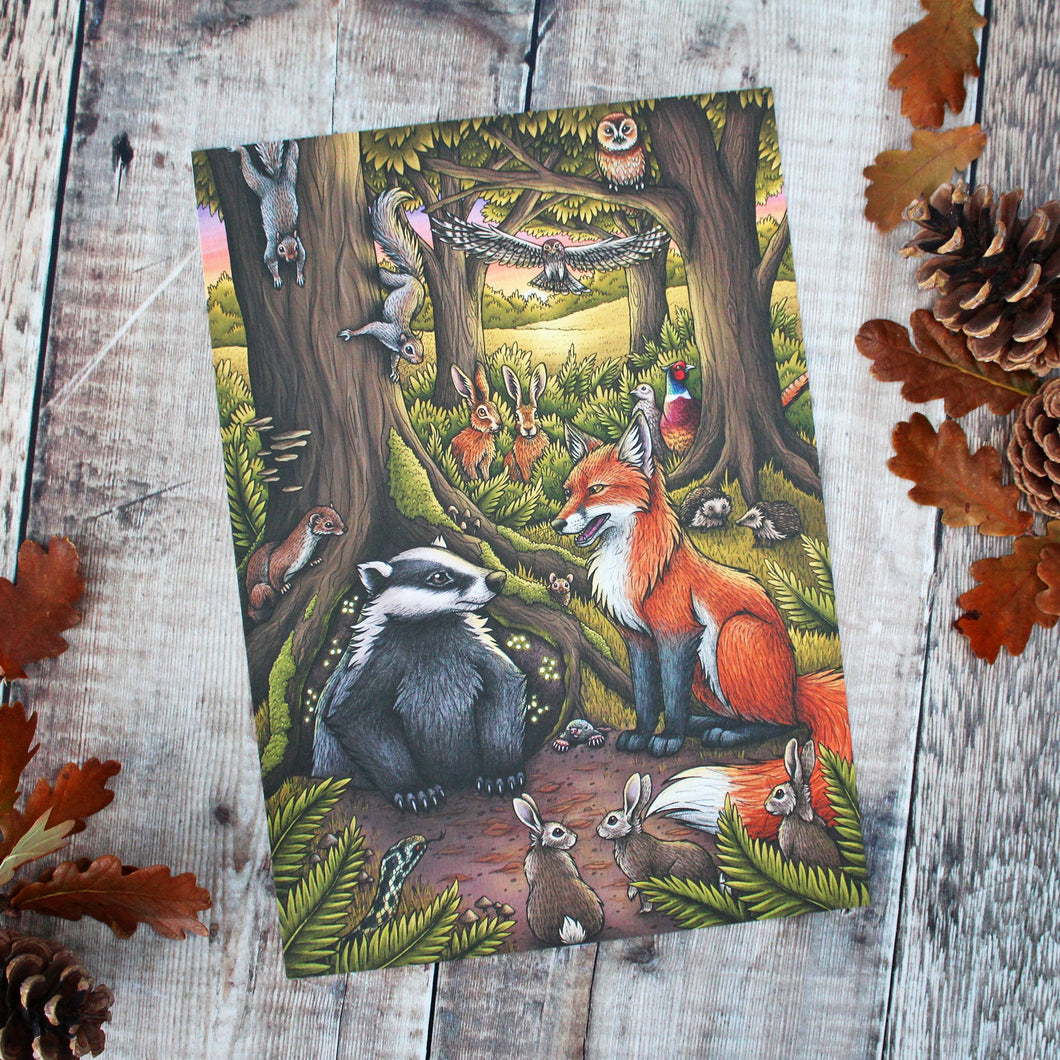 The Assembly - Animals of Farthing Wood inspired Illustration A4 Print